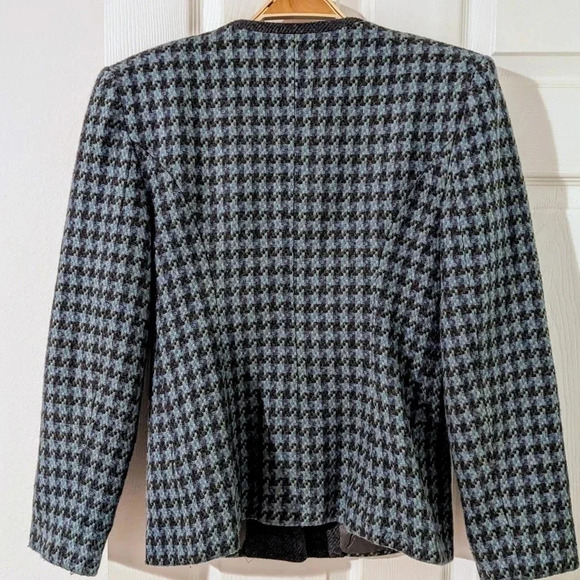 Bagatelle Houndstooth Tweed Blazer Jacket Womens Size 6 Button Front Career - Picture 3 of 6